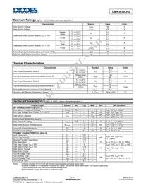 DMN3030LFG-7 Datasheet Page 2