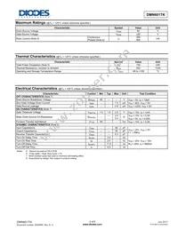 DMN601TK-7 Datasheet Page 2
