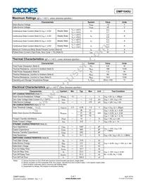 DMP1045U-7 Datasheet Page 2