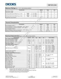DMP1081UCB4-7 Datasheet Page 2
