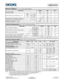DMP2021UFDF-13 Datasheet Page 2