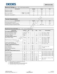 DMP2022LSSQ-13 Datasheet Page 2