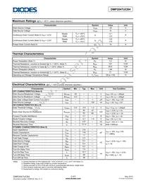 DMP2047UCB4-7 Datasheet Page 2