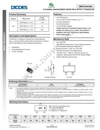 DMP2240UWQ-7 Datasheet Cover