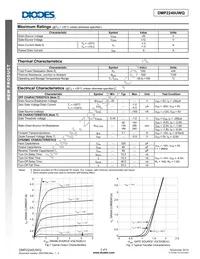 DMP2240UWQ-7 Datasheet Page 2