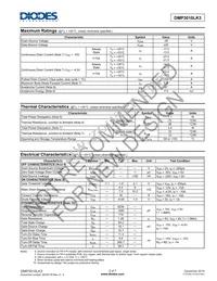 DMP3010LK3-13 Datasheet Page 2