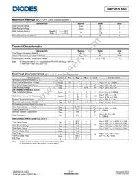 DMP3015LSSQ-13 Datasheet Page 2