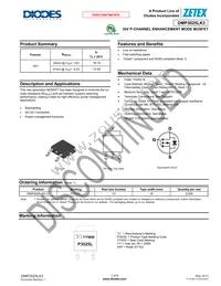 DMP3025LK3-13 Datasheet Cover