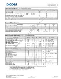 DMT2004UPS-13 Datasheet Page 2