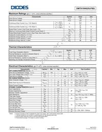 DMTH10H025LPSQ-13 Datasheet Page 2