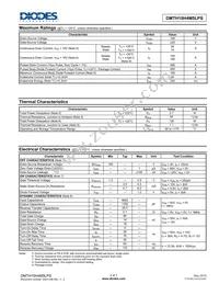 DMTH10H4M5LPS-13 Datasheet Page 2