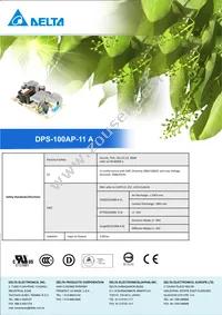 DPS-100AP-11 A Datasheet Page 2