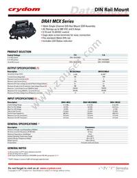 DRA1-MCXE380D5 Datasheet Cover