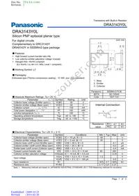 DRA3143Y0L Datasheet Cover