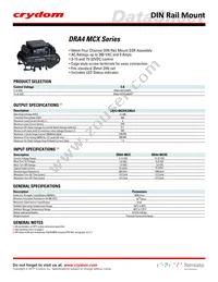 DRA4-MCX240D5 Datasheet Cover