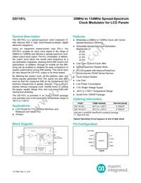 DS1181LE+T Datasheet Cover