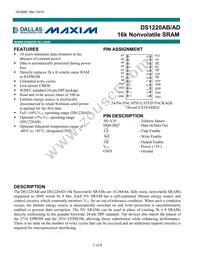 DS1220AB-150IND Datasheet Cover