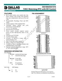 DS1510W Datasheet Cover