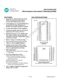DS1747W-120IND Datasheet Cover