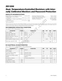 DS1856E-030+T&R Datasheet Page 2