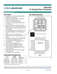 DS2153Q-A7+T&R Datasheet Cover
