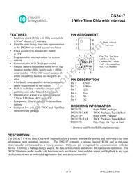 DS2417X/T&R Datasheet Cover