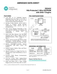 DS2432P-W0F+1T Datasheet Cover