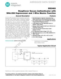 DS2465P+T Datasheet Cover