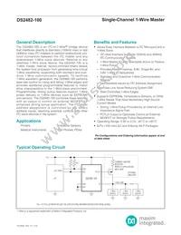 DS2482S-100-C03+T Datasheet Cover