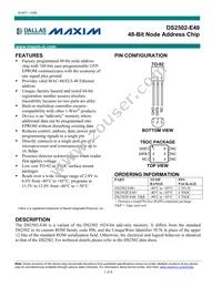 DS2502P-E48+T&R Datasheet Cover