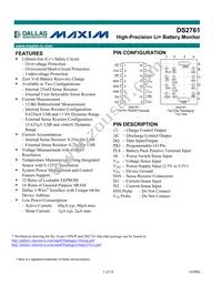 DS2761BE+T&R Datasheet Cover