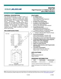 DS2764BE+025/T&R Datasheet Cover