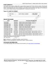 DS2764BE+025/T&R Datasheet Page 20