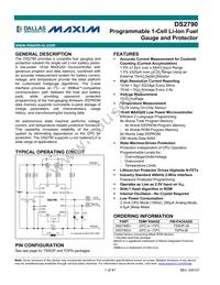 DS2790G+T&R Datasheet Cover