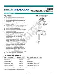 DS2890P-000+T&R Datasheet Cover