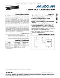 DS28E10R-W15+1T Datasheet Cover