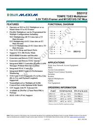 DS3112N+W Datasheet Cover