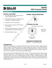 DS9502P+T&R Datasheet Cover