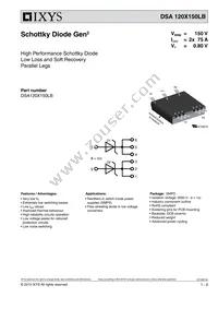 DSA120X150LB-TUB Datasheet Cover