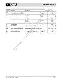 DSA120X200LB-TUB Datasheet Page 2