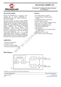 DSA2311KL1-R0009VAO Datasheet Cover