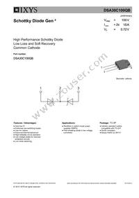 DSA30C100QB Datasheet Cover