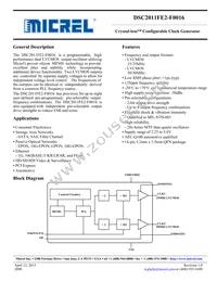 DSC2011FE2-F0016T Datasheet Cover