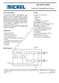 DSC2033FI1-F0025 Datasheet Cover