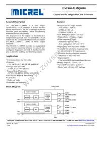 DSC400-3133Q0080KI2T Datasheet Cover