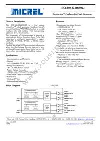 DSC400-4244Q0023KE1 Datasheet Cover