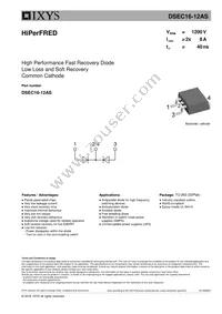 DSEC16-12AS-TUB Datasheet Cover