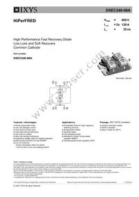 DSEC240-06A Datasheet Cover