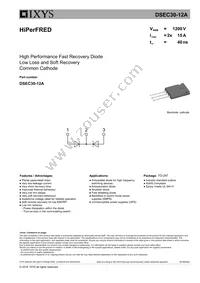 DSEC30-12A Datasheet Cover