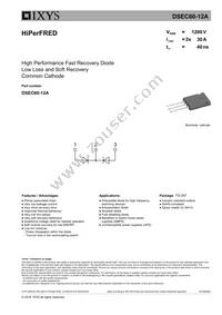 DSEC60-12A Datasheet Cover